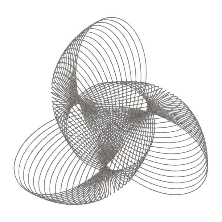 The ARiseMatic mark — machine-drawn orbits woven into one organic whole